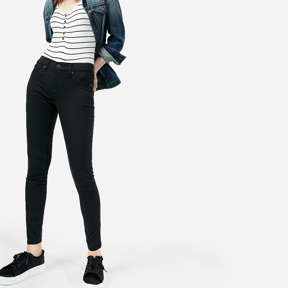 Mid rise extreme stretch jean leggings
